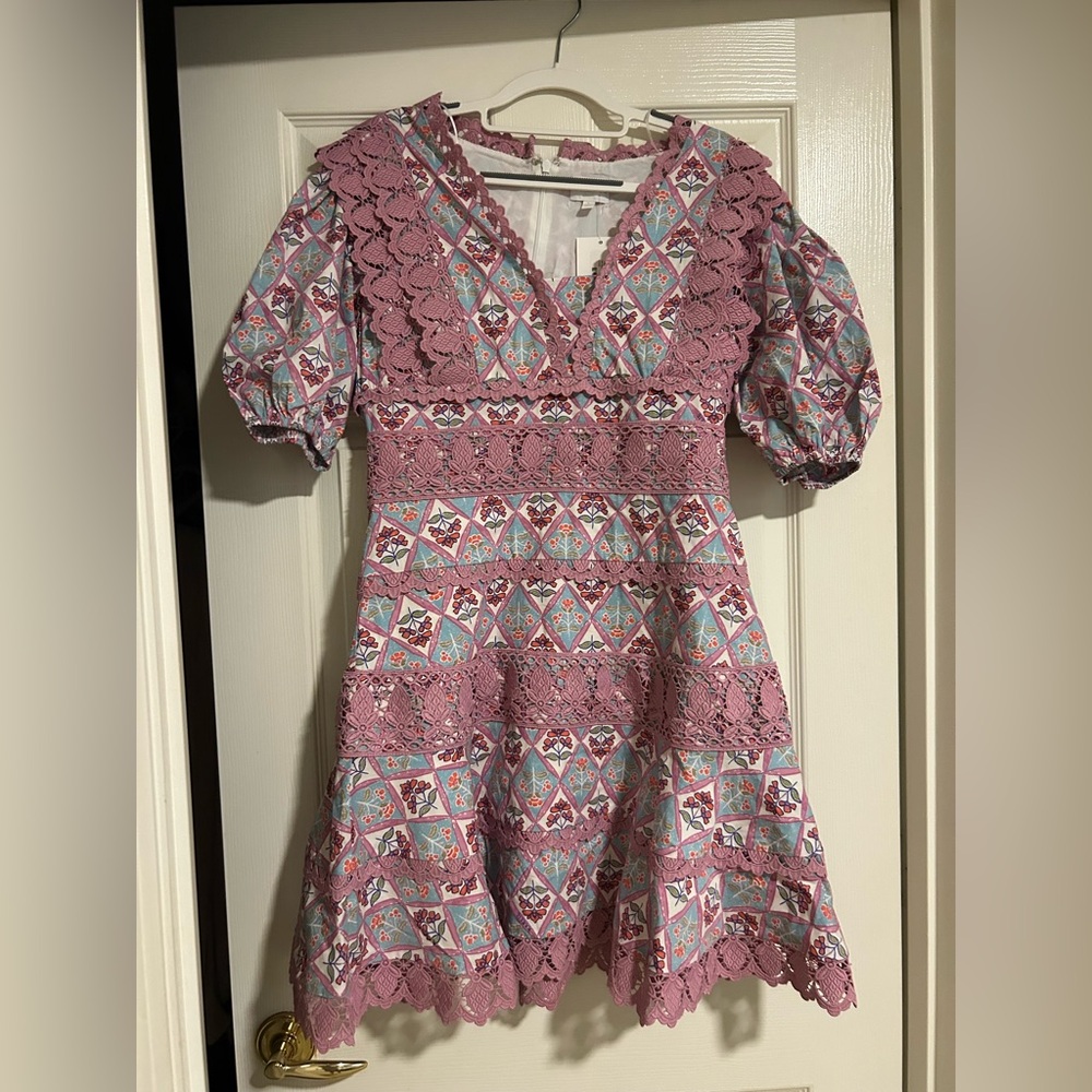 Karlie Purple and Multicolor Floral Dress
